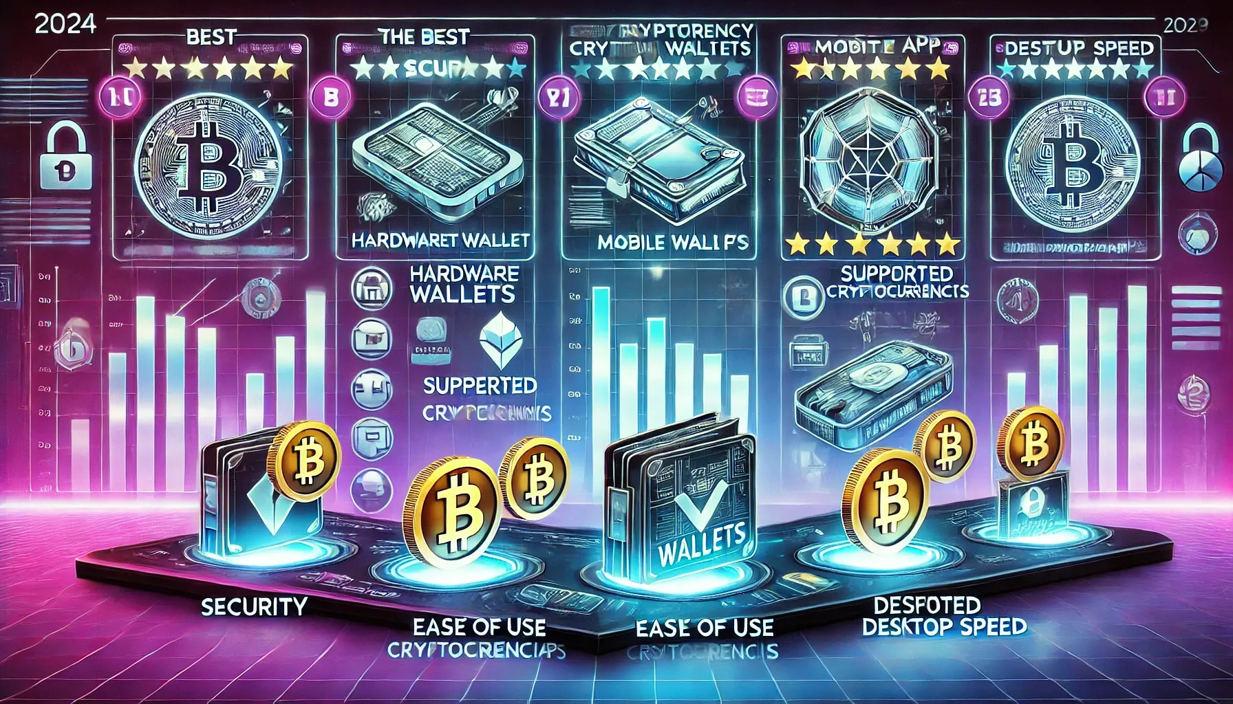 Wallets con monedas de bitcoin, seguridad 2024