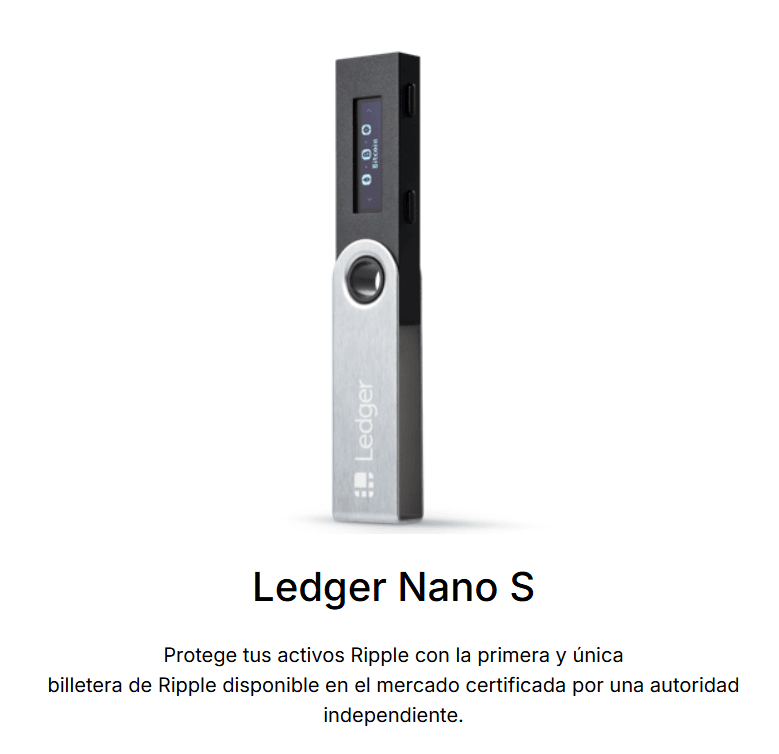 Ledger Nano S, cold wallet, hot wallet XRP 