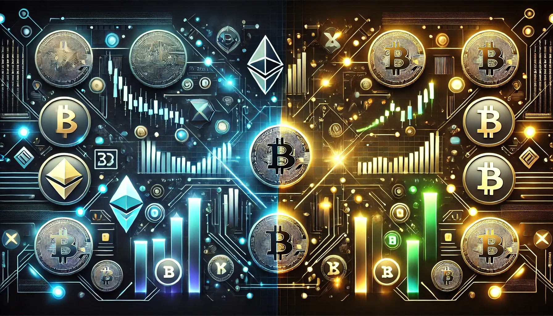 represents the comparison between cryptocurrencies and equities